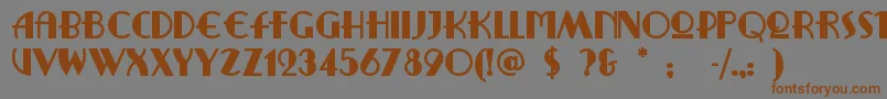 Шрифт Ritzyrem – коричневые шрифты на сером фоне