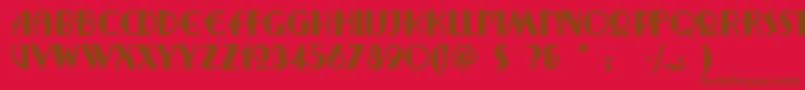 Ritzyrem Font – Brown Fonts on Red Background