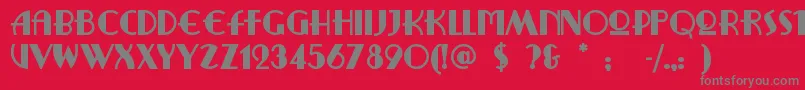 Ritzyrem Font – Gray Fonts on Red Background