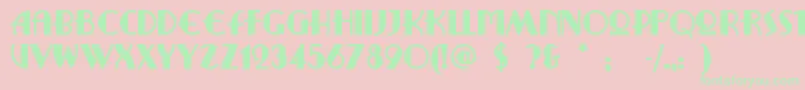 Ritzyrem Font – Green Fonts on Pink Background