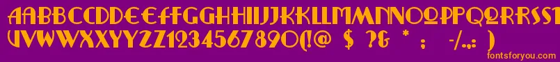 Ritzyrem Font – Orange Fonts on Purple Background