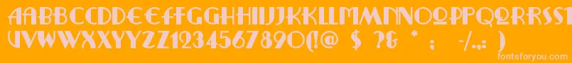 Ritzyrem Font – Pink Fonts on Orange Background