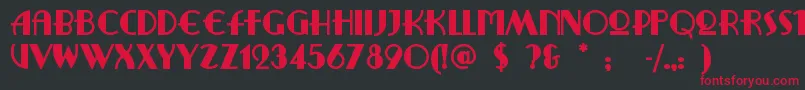 Ritzyrem Font – Red Fonts on Black Background