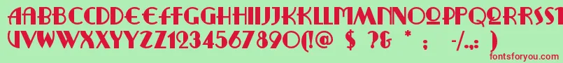 Ritzyrem Font – Red Fonts on Green Background