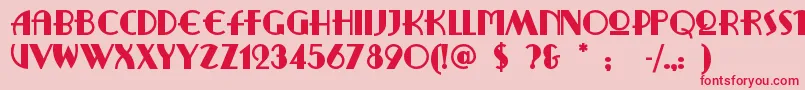 Ritzyrem Font – Red Fonts on Pink Background