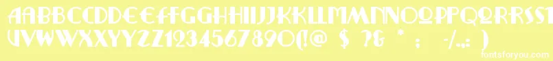 Ritzyrem Font – White Fonts on Yellow Background