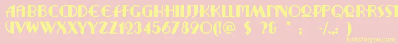 Ritzyrem Font – Yellow Fonts on Pink Background