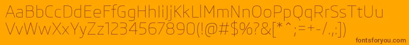 SkodaProLight Font – Brown Fonts on Orange Background