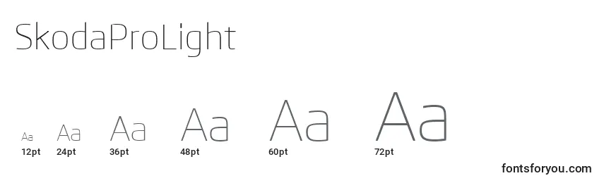 SkodaProLight Font Sizes