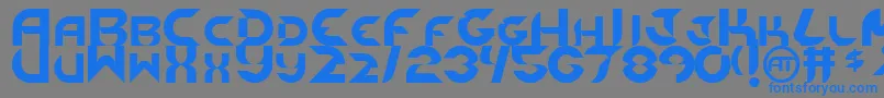 NewdigitalOriginal Font – Blue Fonts on Gray Background