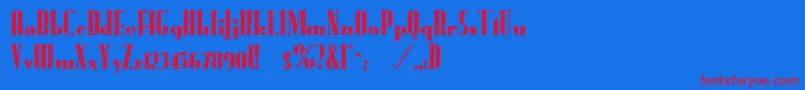 Bandabunk Font – Red Fonts on Blue Background