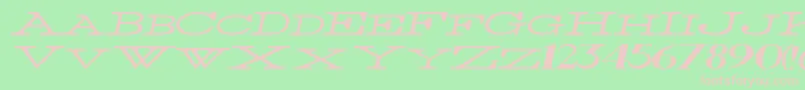 ThinWidestItalic Font – Pink Fonts on Green Background