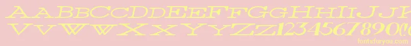 ThinWidestItalic Font – Yellow Fonts on Pink Background