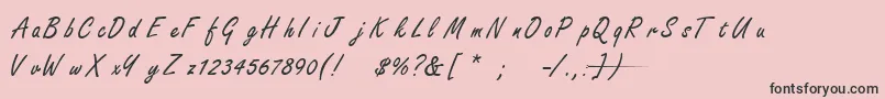 FreestylescriptTNormal Font – Black Fonts on Pink Background