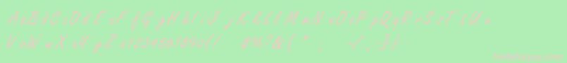 FreestylescriptTNormal Font – Pink Fonts on Green Background