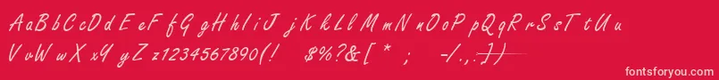 フォントFreestylescriptTNormal – 赤い背景にピンクのフォント