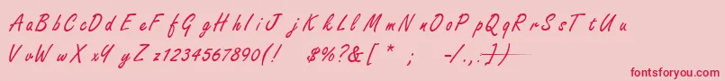 FreestylescriptTNormal-Schriftart – Rote Schriften auf rosa Hintergrund
