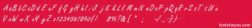 FreestylescriptTNormal Font – White Fonts on Red Background