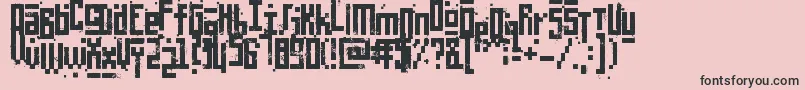 PixelicWar Font – Black Fonts on Pink Background