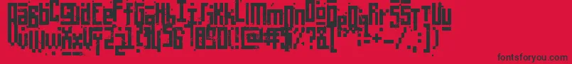 PixelicWar Font – Black Fonts on Red Background