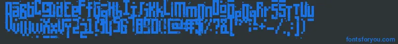 PixelicWar Font – Blue Fonts on Black Background