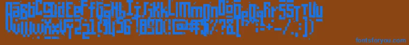 fuente PixelicWar – Fuentes Azules Sobre Fondo Marrón