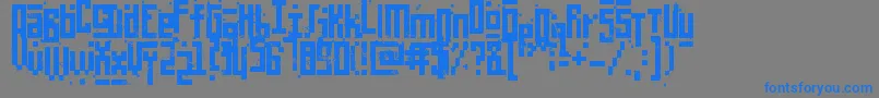 PixelicWar Font – Blue Fonts on Gray Background