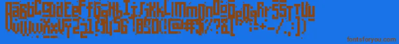 PixelicWar Font – Brown Fonts on Blue Background