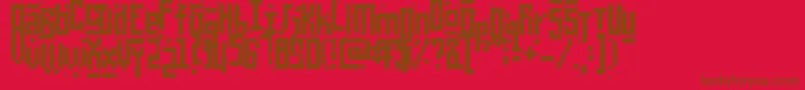 PixelicWar Font – Brown Fonts on Red Background