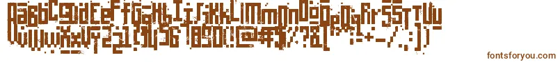 PixelicWar-fontti – ruskeat fontit valkoisella taustalla