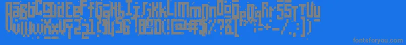 Fonte PixelicWar – fontes cinzas em um fundo azul