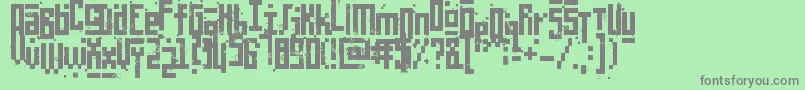 Police PixelicWar – polices grises sur fond vert