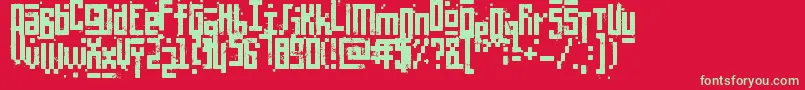 PixelicWar Font – Green Fonts on Red Background
