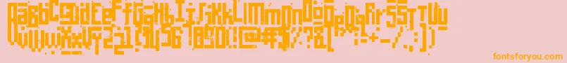 PixelicWar Font – Orange Fonts on Pink Background