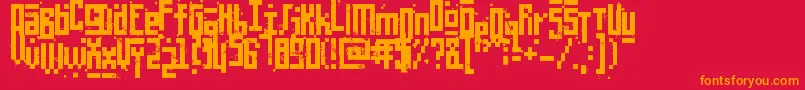 PixelicWar Font – Orange Fonts on Red Background