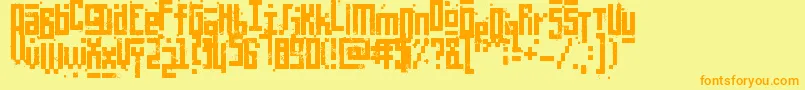 PixelicWar Font – Orange Fonts on Yellow Background