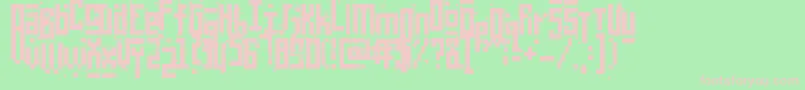 フォントPixelicWar – 緑の背景にピンクのフォント