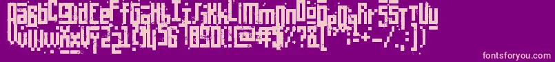 PixelicWar Font – Pink Fonts on Purple Background