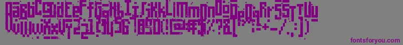 Fonte PixelicWar – fontes roxas em um fundo cinza