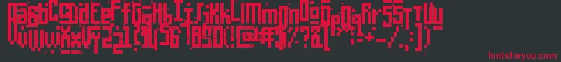 Fonte PixelicWar – fontes vermelhas em um fundo preto