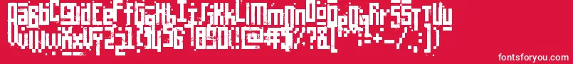 PixelicWar Font – White Fonts on Red Background