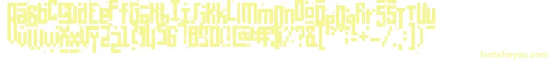 Czcionka PixelicWar – żółte czcionki