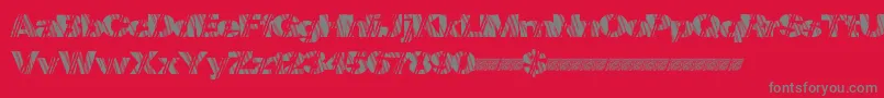 フォントMindstorm – 赤い背景に灰色の文字