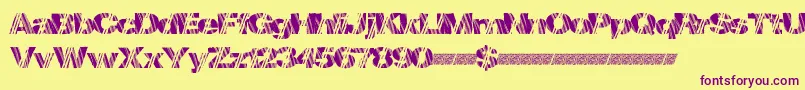 Mindstorm Font – Purple Fonts on Yellow Background