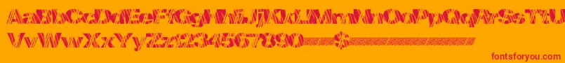 Mindstorm Font – Red Fonts on Orange Background
