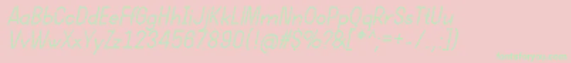 DotcirfulBoldItalic-Schriftart – Grüne Schriften auf rosa Hintergrund