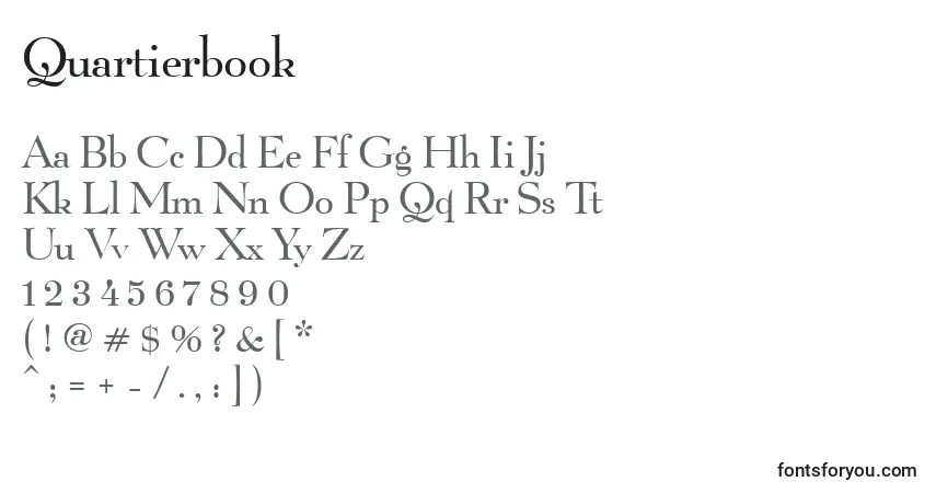 Шрифт Quartierbook – алфавит, цифры, специальные символы