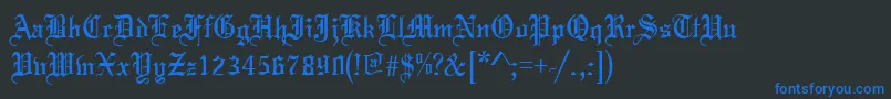 MajboqRegular Font – Blue Fonts on Black Background