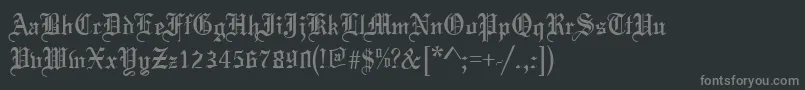 フォントMajboqRegular – 黒い背景に灰色の文字