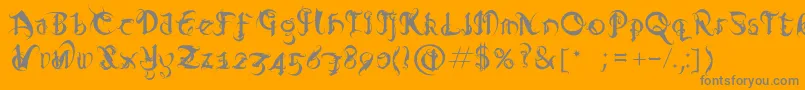 Diabloregular Font – Gray Fonts on Orange Background